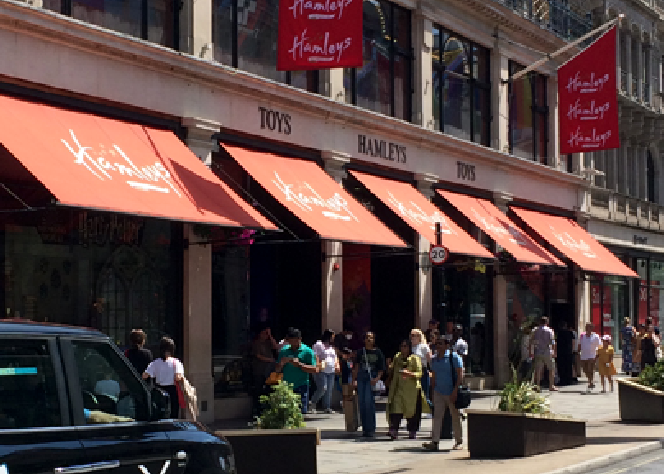 Hamleys toy shop on Regent Street in London