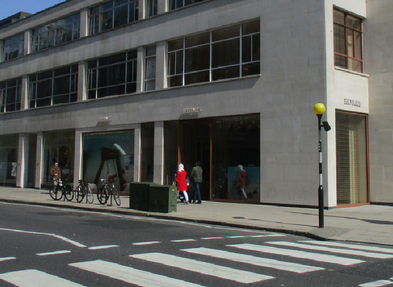 Hermes shop on Sloane Street in London’s Knightsbridge