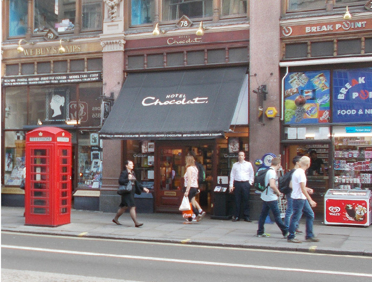 Hotel Chocolat on the Strand in London