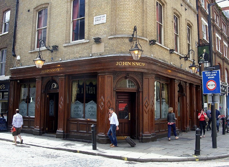 John Snow pub on the corner of Lexington Street in Soho