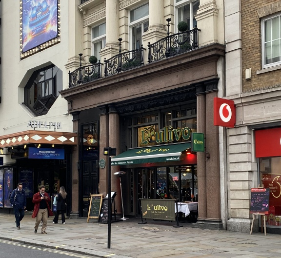 L’Ulivo restaurant on the Strand in London