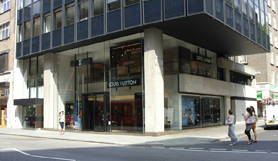 Louis Vuitton store on Sloane Street in London’s Knightsbridge