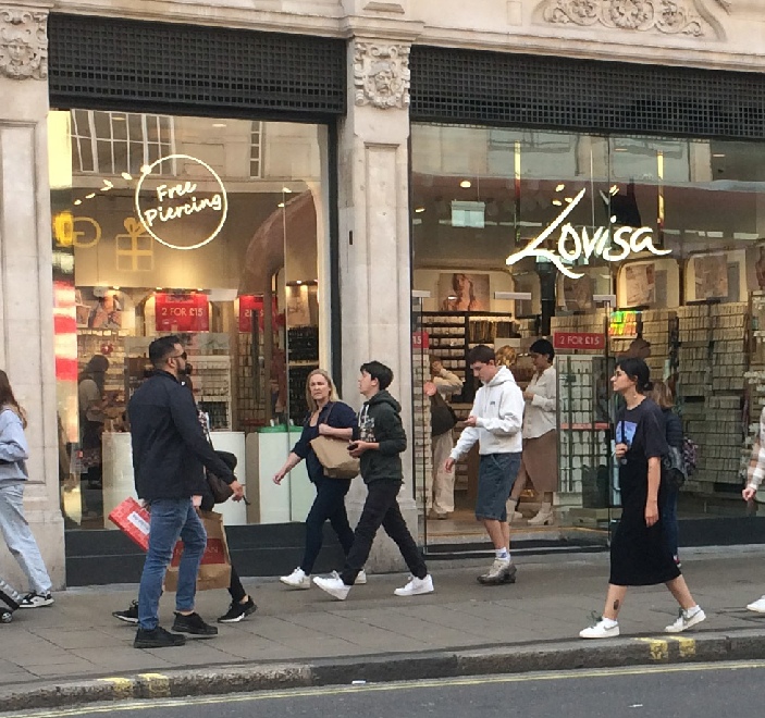 Lovisa jewellery shop on Oxford Street in London