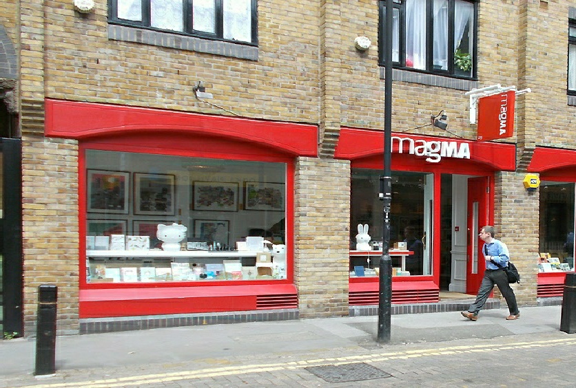 Magma art bookstore on Shorts Gardens in Covent Garden