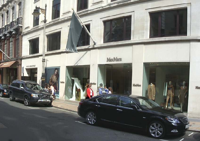 MaxMara fashion store on Old Bond Street in Mayfair