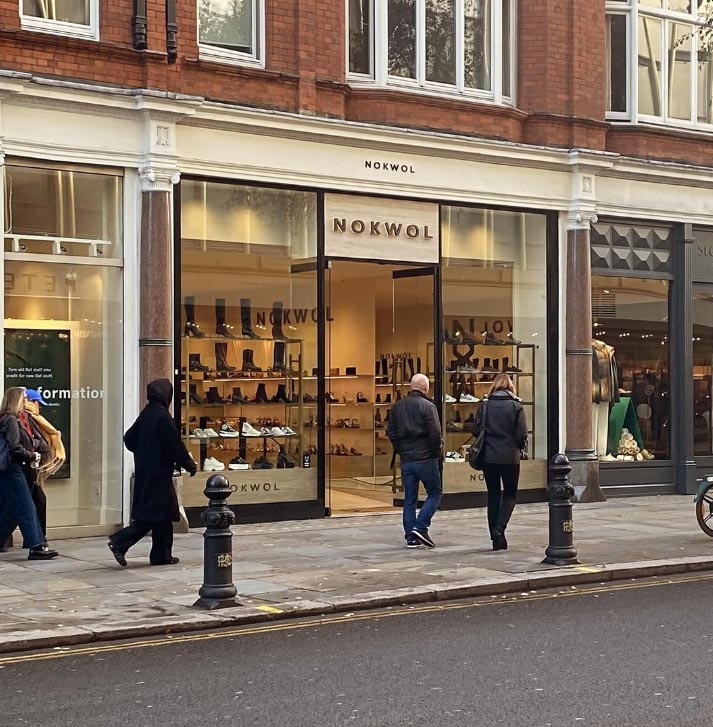 Nokwol women’s shoes shop on King’s Road in Chelsea