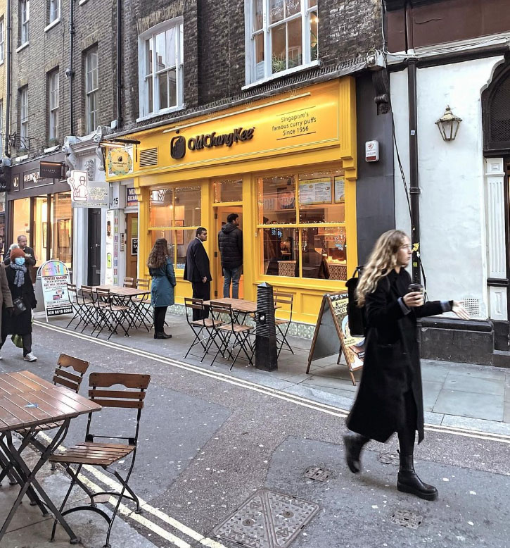 Old Chang Kee take-away curry puffs in Covent Garden