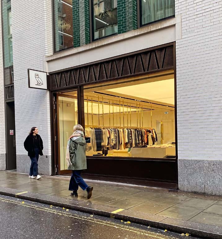 OVO clothing shop on Poland Street in London’s Soho