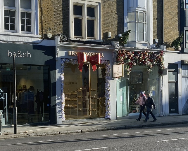 Rene Caovilla shoes shop on Brompton Road in London