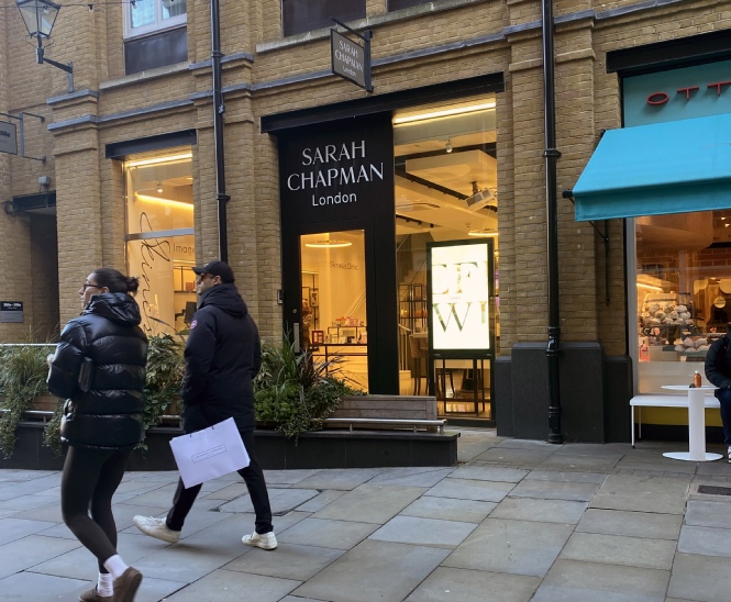 Sarah Chapman beauty salon on Pavilion Road in Chelsea