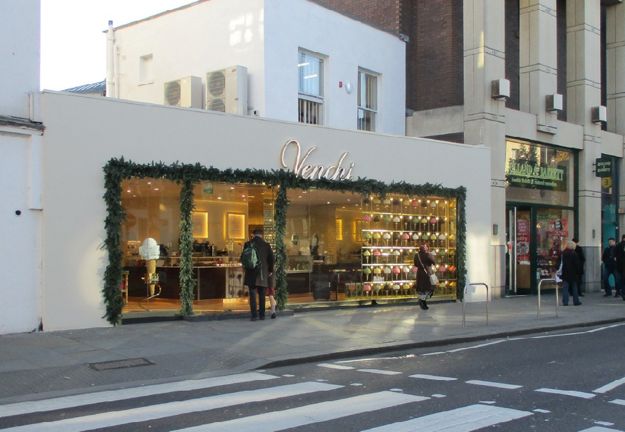 Venchi ice-creams and confectionery shop on King's Road in London's Chelsea