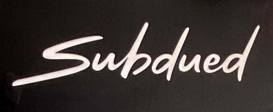 Sign at Subjued shop on Foubert's Place in London